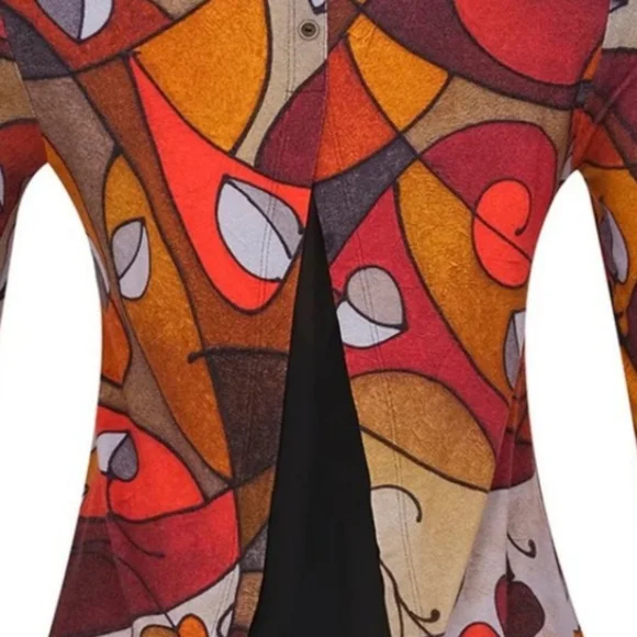 Dolcezza Simply Art | Heart Leaves Abstract Tunic Top * NWT - Picture 10 of 12